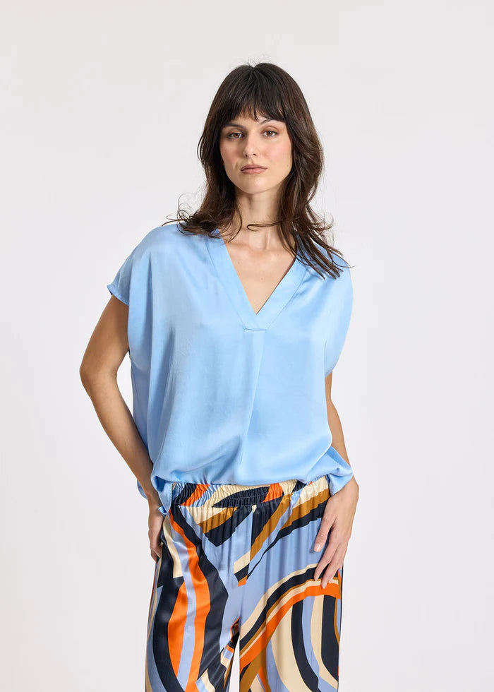 BLOUSE COL V TICKY By LAUREN VIDAL