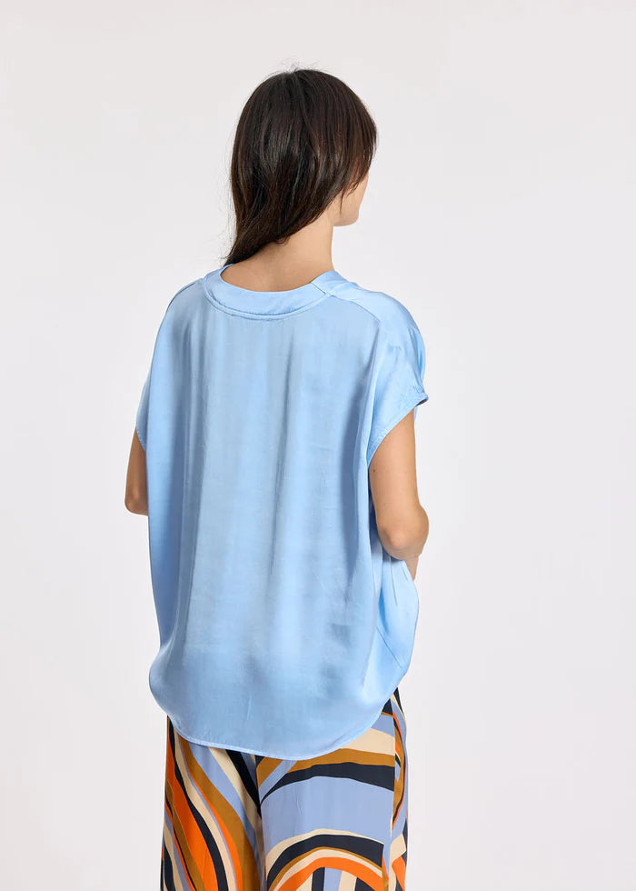 BLOUSE COL V TICKY By LAUREN VIDAL