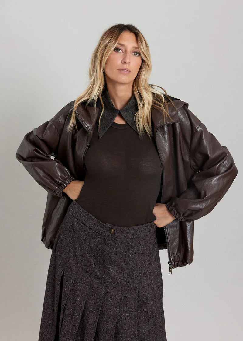 BLOUSON SIMILI CAPUCHE NOAM By LAUREN VIDAL