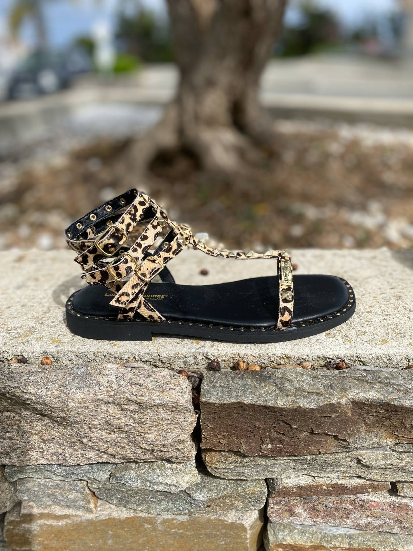 SANDALE LEOPARD CORALE By TROPEZIENNE