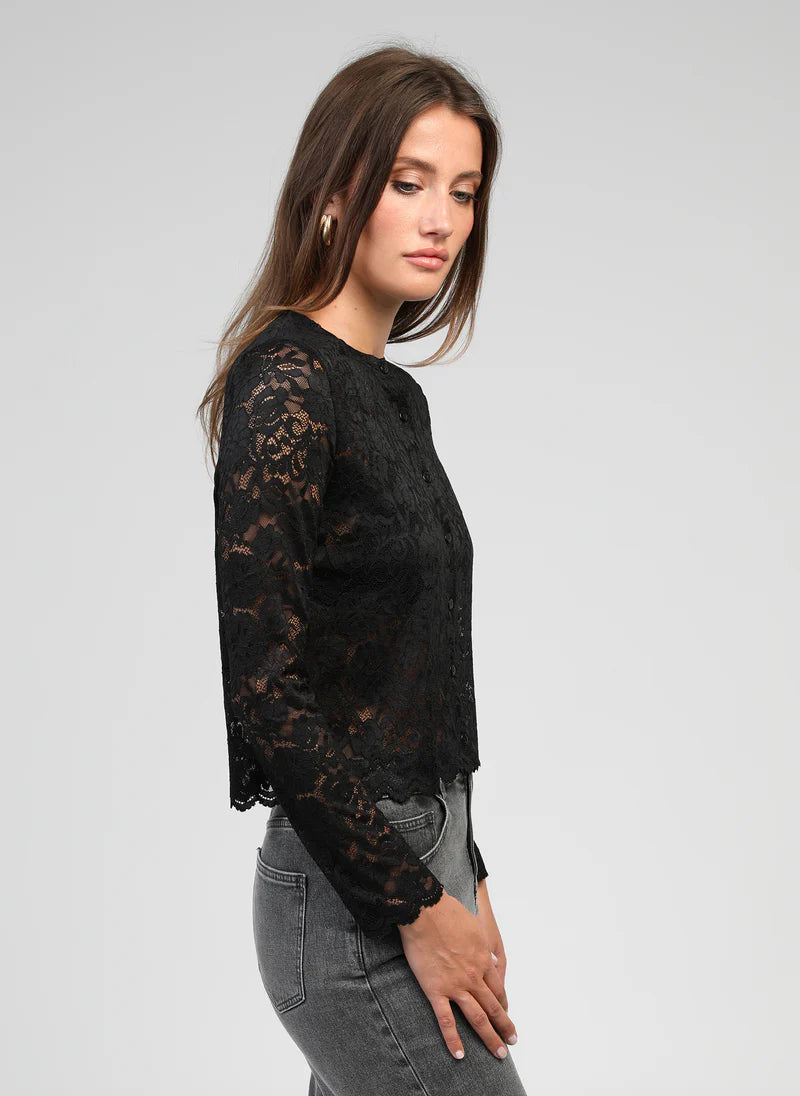 GILET FIN DENTELLE AMONA By ANGE