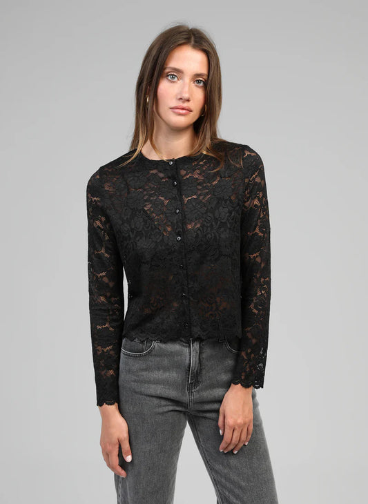 GILET FIN DENTELLE AMONA By ANGE