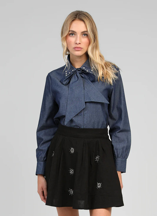 CHEMISE COL STRASS ANOUA By ANGE