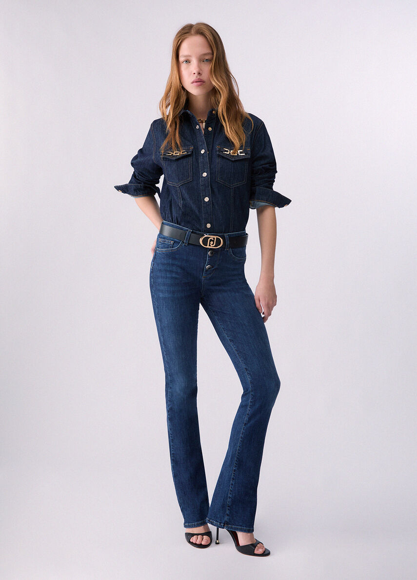 JEAN 3 BOUTONS PAT DEPH UF6025 By LIU JO