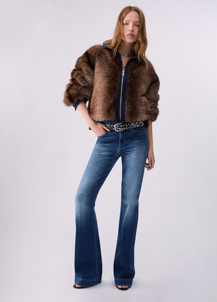 VESTE FOURRURE JEAN UF6153 By LIU JO