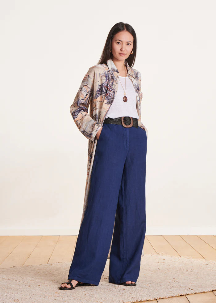 PANTALON LARGE EN LIN BLANDI By LA FEE MARABOUTEE