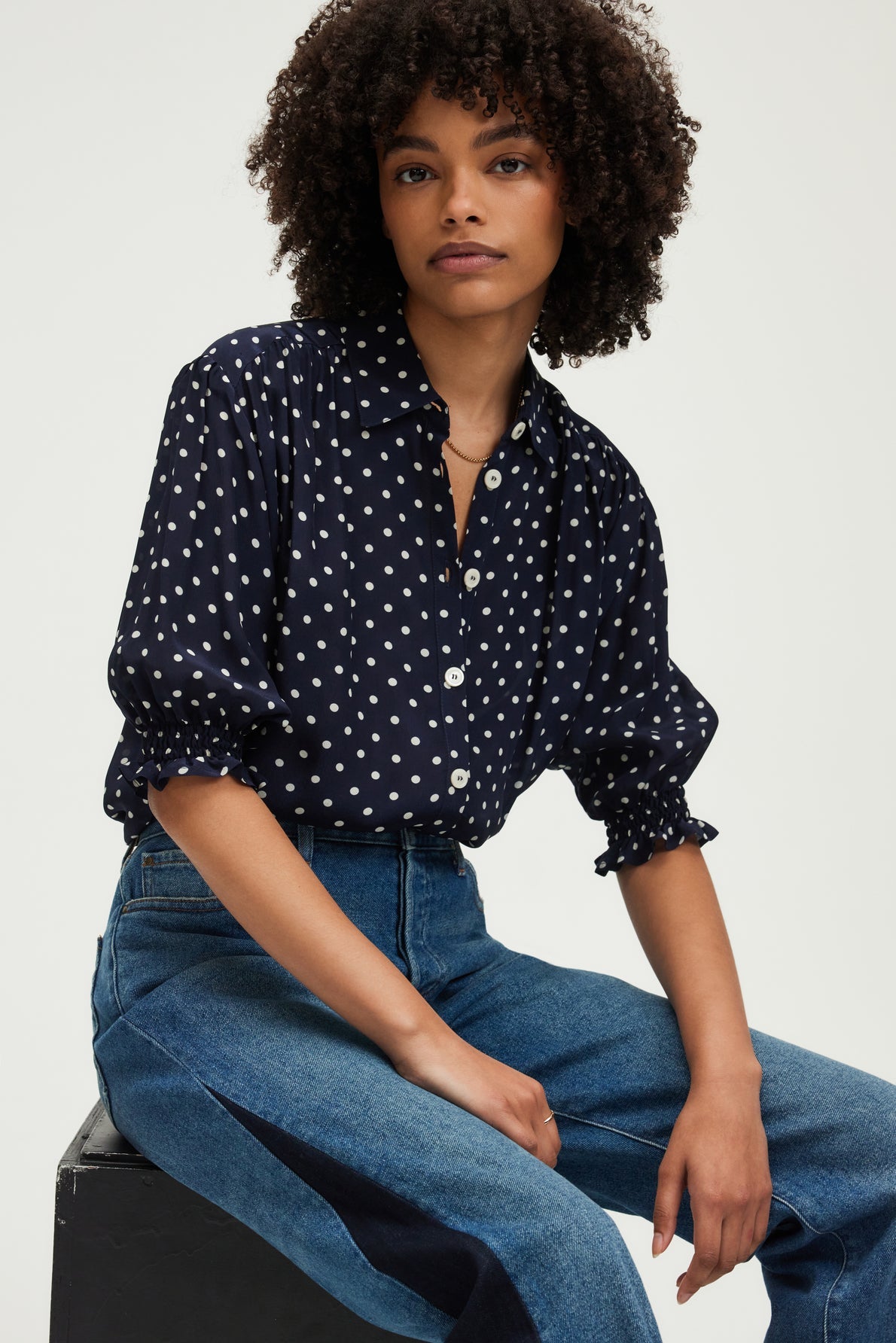 BLOUSE A POIS UTHARA By PABLO DE DAREL