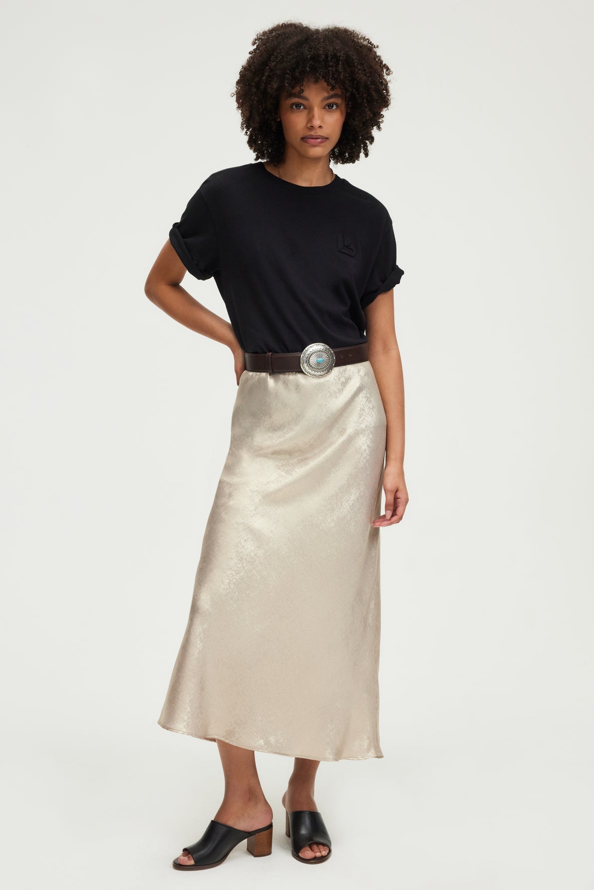 JUPE EN SATIN VIORA By PABLO DE DAREL