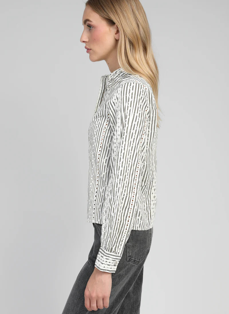 CHEMISE RAYEE COL STRASS SELIANA By ANGE