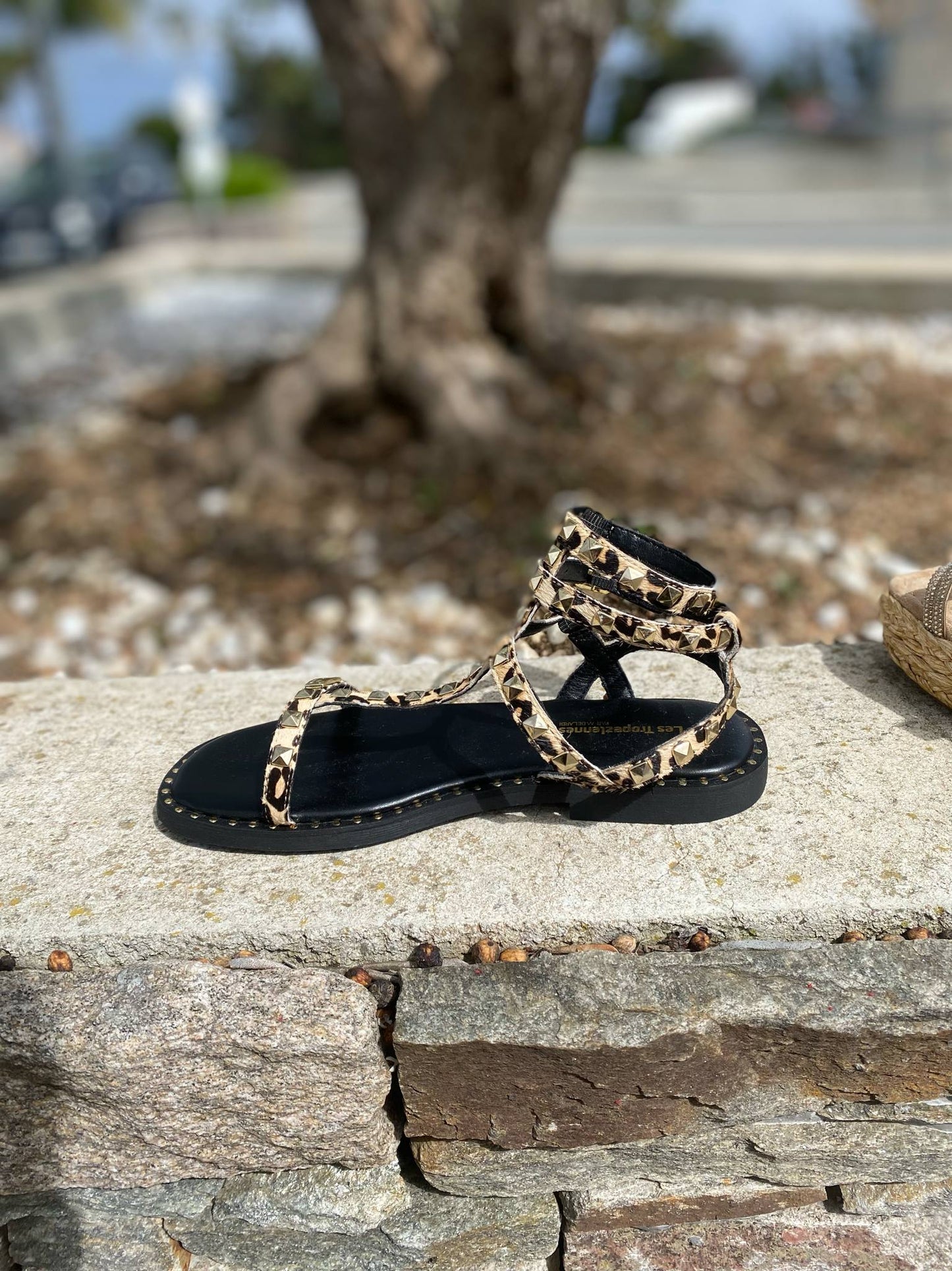 SANDALE LEOPARD CORALE By TROPEZIENNE