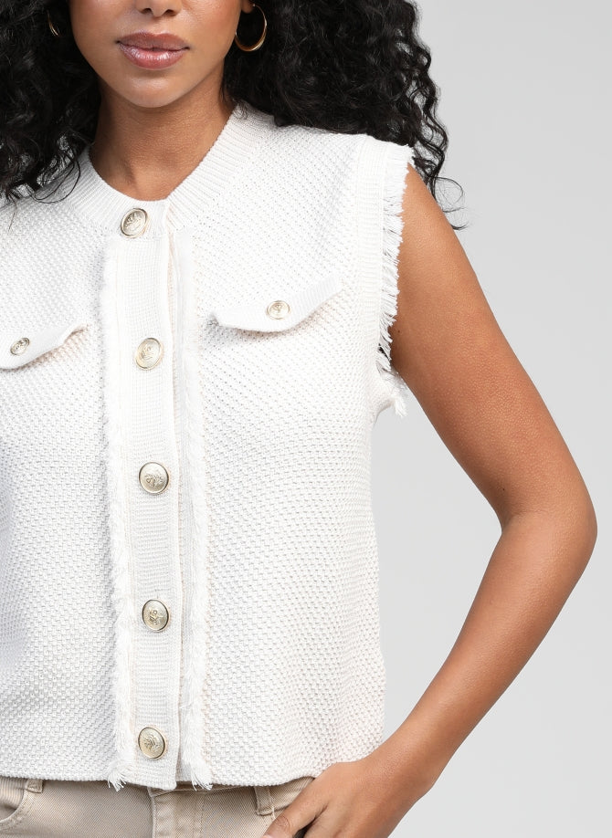 GILET S/MANCHE LEVAYANI By ANGE