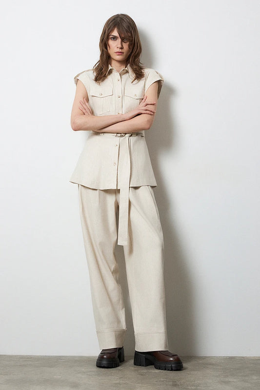 PANTALON EN LIN 212019P By BSB
