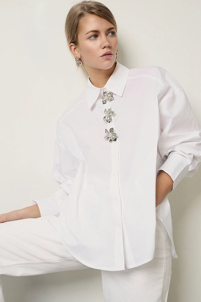 CHEMISE BOUTON FLEUR 216008P By BSB
