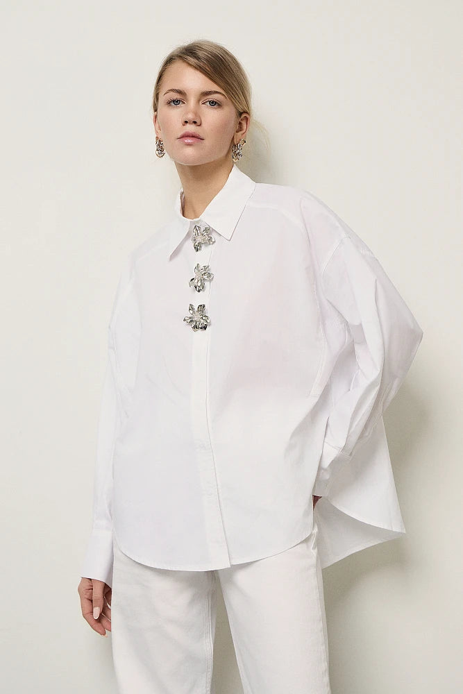 CHEMISE BOUTON FLEUR 216008P By BSB