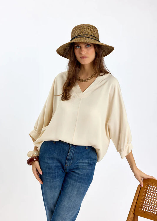 BLOUSE COL V LONGUE FERDI By LAUREN VIDAL