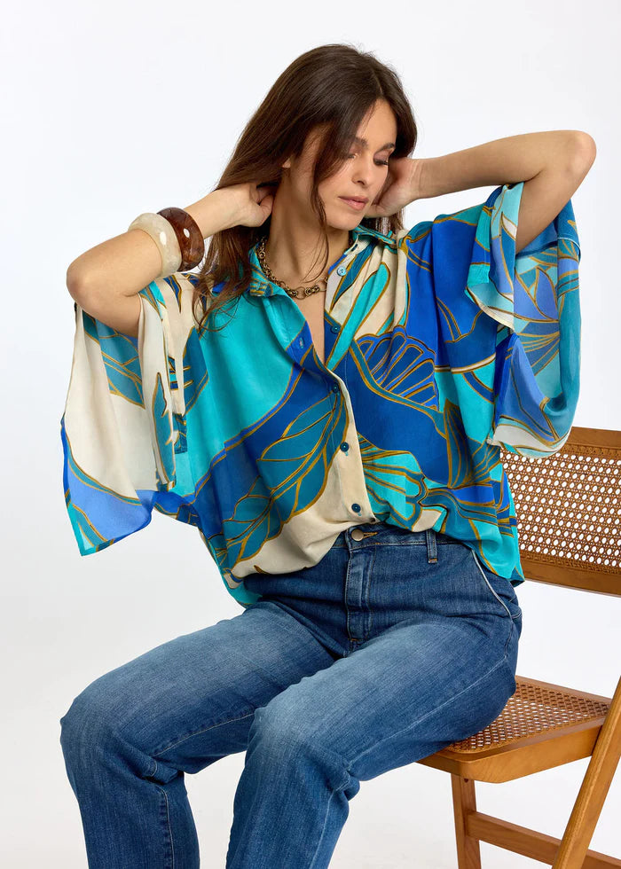 BLOUSE MOTIF TURKIS By LAUREN VIDAL