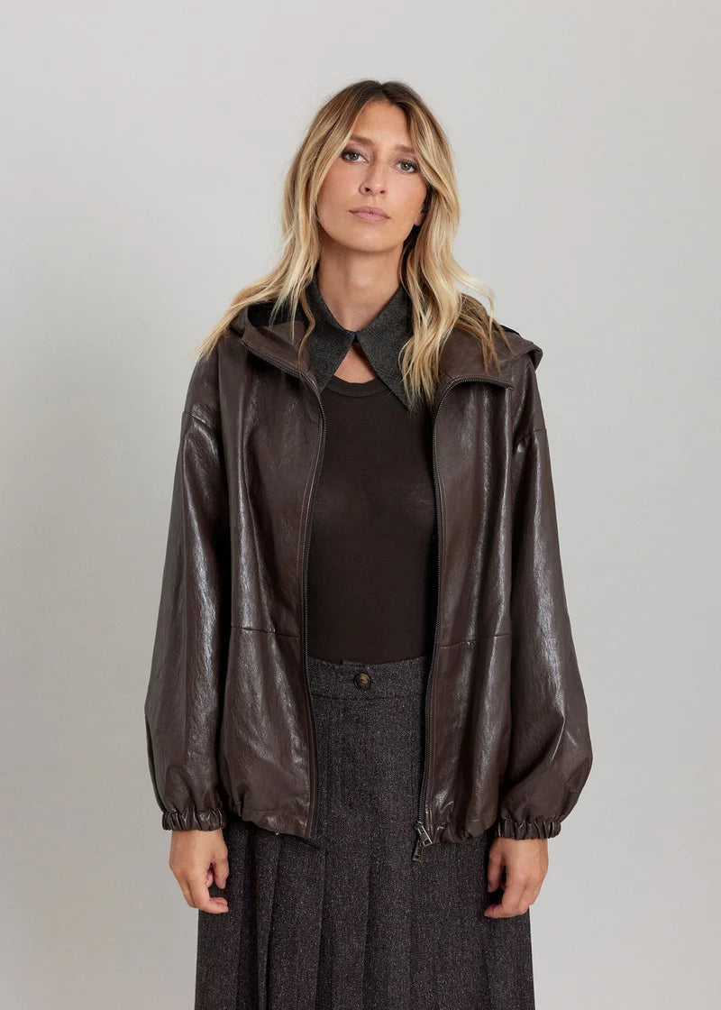 BLOUSON SIMILI CAPUCHE NOAM By LAUREN VIDAL