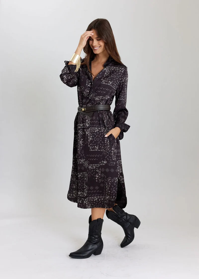 ROBE COL CHEMISE MOTIF CHARLIZE By LAUREN VIDAL