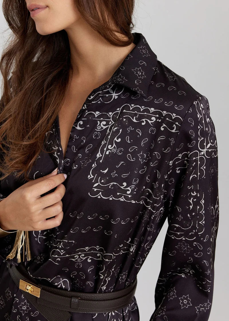 ROBE COL CHEMISE MOTIF CHARLIZE By LAUREN VIDAL