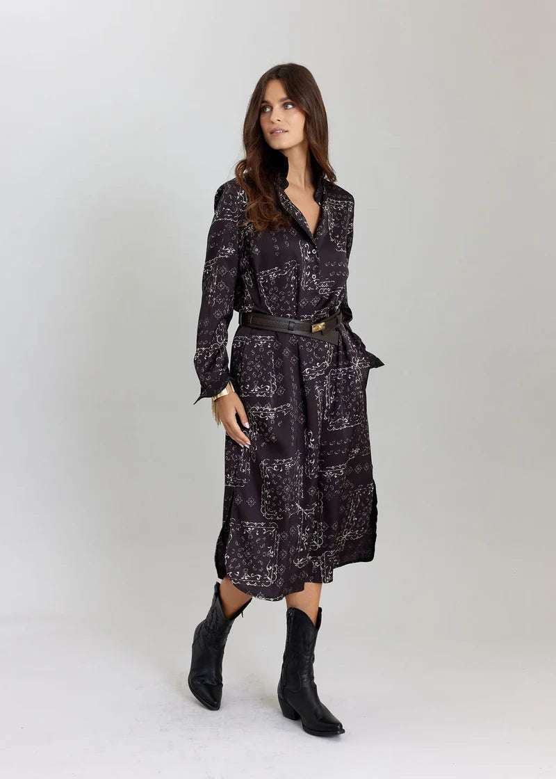 ROBE COL CHEMISE MOTIF CHARLIZE By LAUREN VIDAL