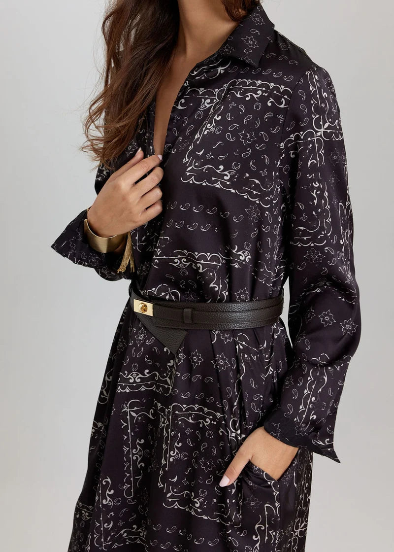 ROBE COL CHEMISE MOTIF CHARLIZE By LAUREN VIDAL