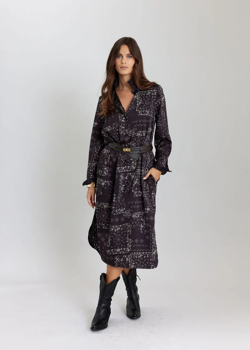 ROBE COL CHEMISE MOTIF CHARLIZE By LAUREN VIDAL