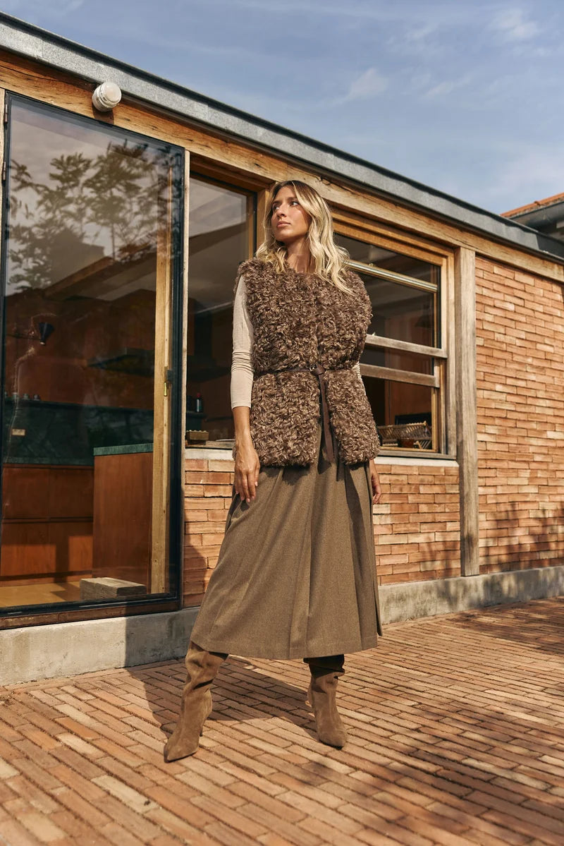 GILET BOUCLE SANS MANCHE SWAN By LAUREN VIDAL