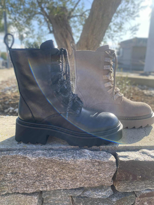 BOTTINE LACET STRASS SF2536S By TOSCABLU