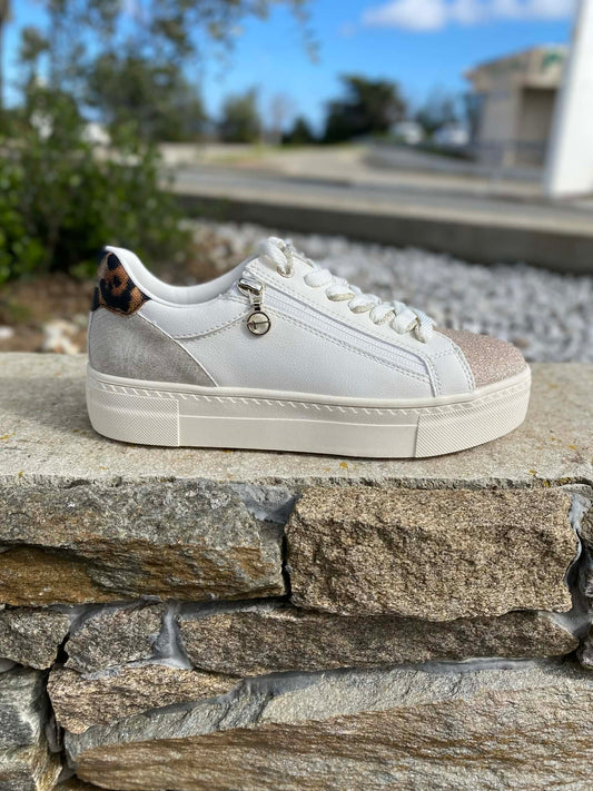 TENNIS LEOPARD BRILLANT ZIP 23313 By TAMARIS