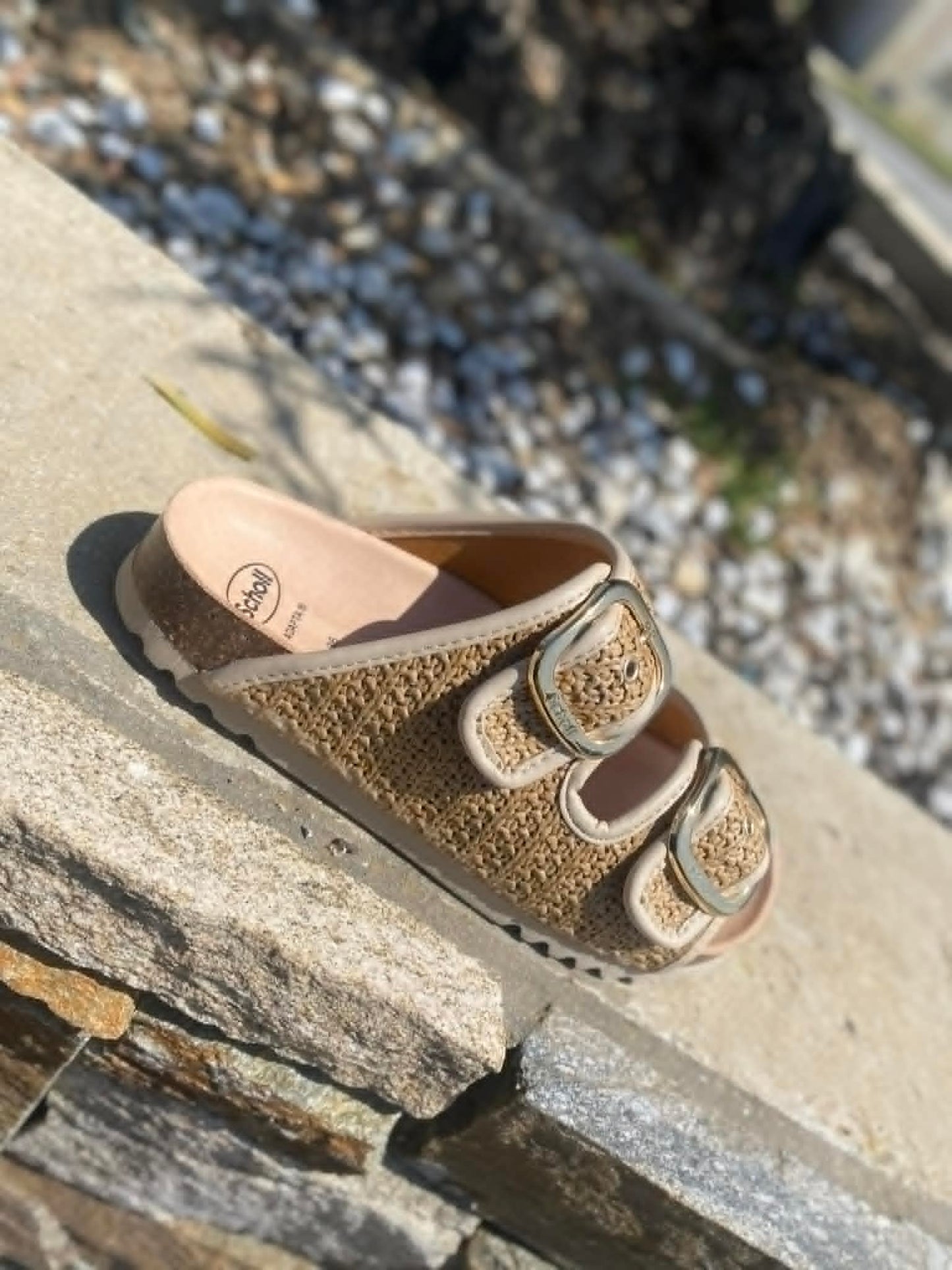 MULE DEUX BANDES RAFFIA NOELLE By SCHOLL