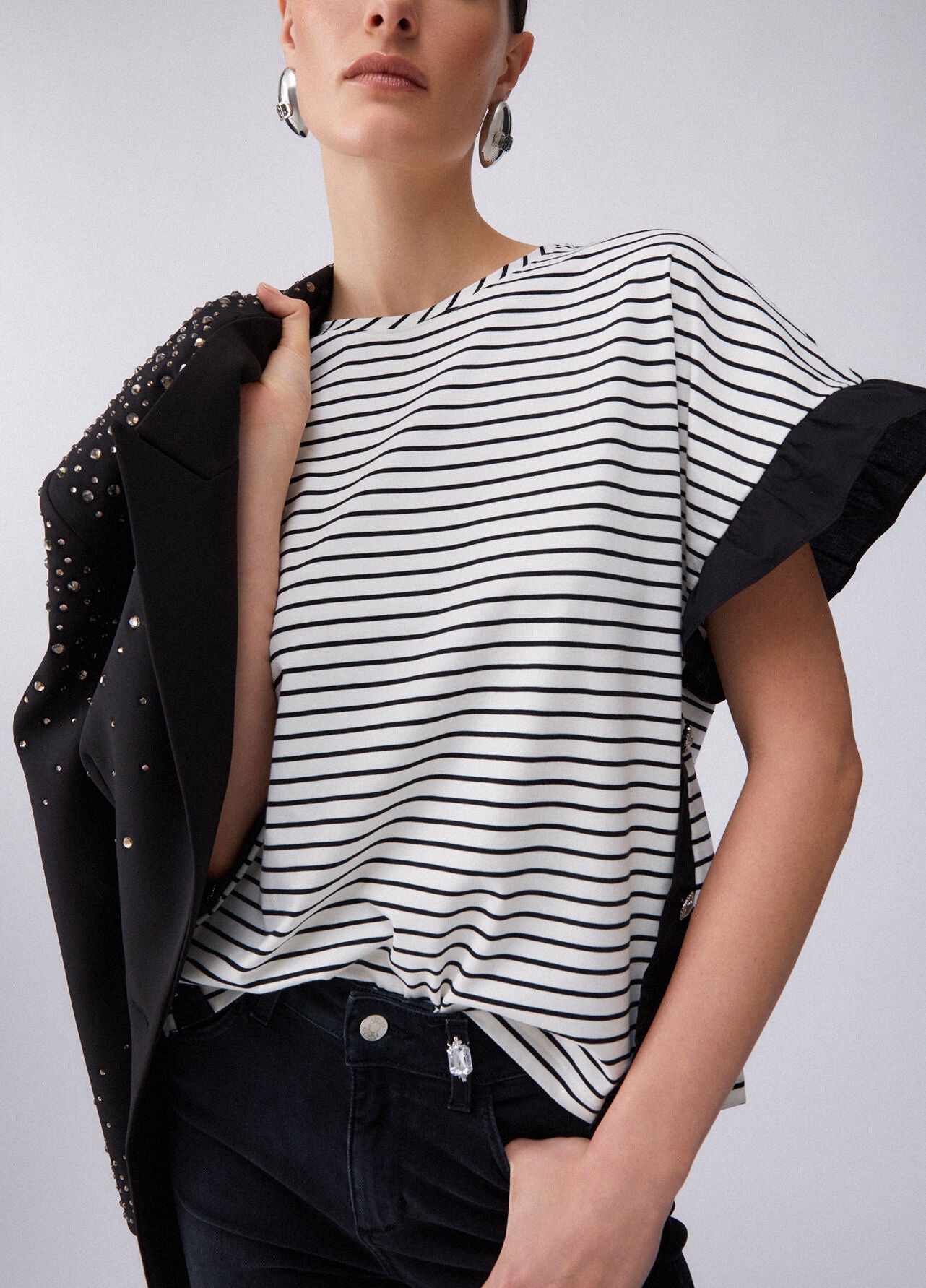 TEE SHIRT MANCHE FROUFROU WA6496 By LIU JO