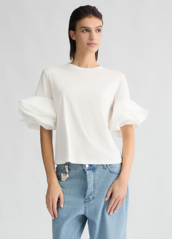 T SHIRT MANCHE FROUFROU CA5006 By LIU JO