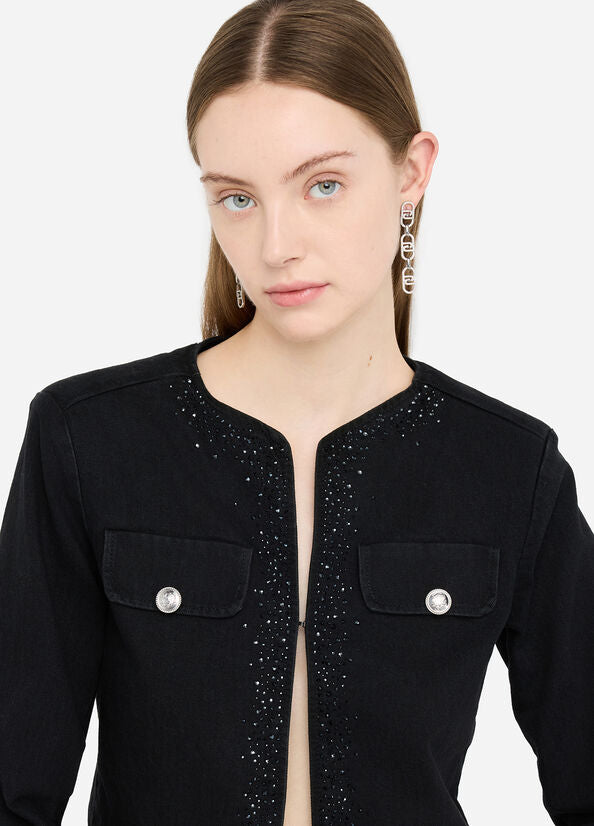 VESTE COURTE STRASS UF5124 By LIU JO
