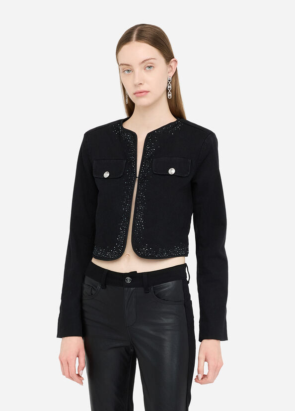VESTE COURTE STRASS UF5124 By LIU JO
