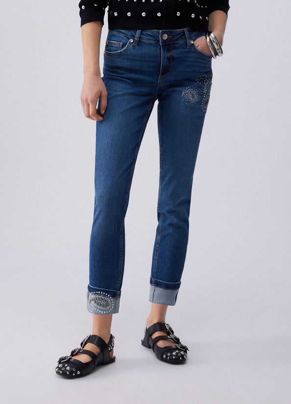 JEAN SLIM STRASS POCHE UA6001D By LIU JO - impulsion-boutique