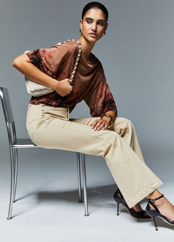 PANTALON EN TOILE WA6403 By LIU JO - impulsion-boutique