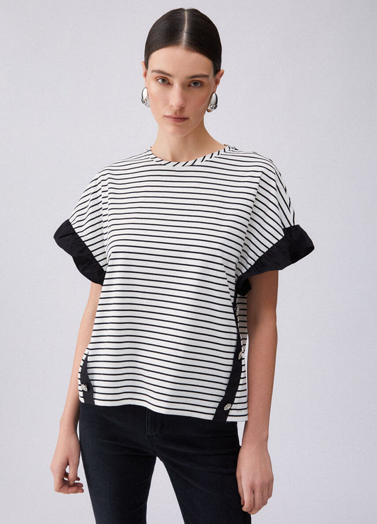 TEE SHIRT MANCHE FROUFROU WA6496 By LIU JO