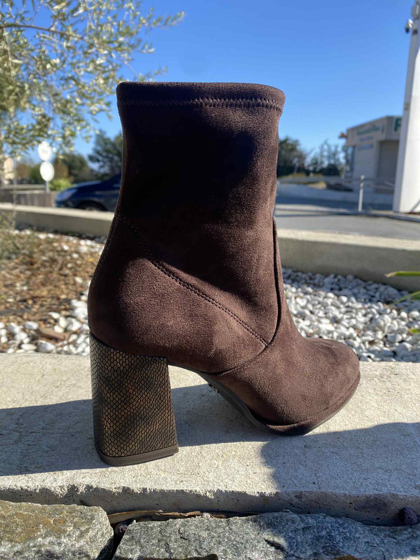 BOTTINE TALON CARRE DAIM 25057H By TAMARIS