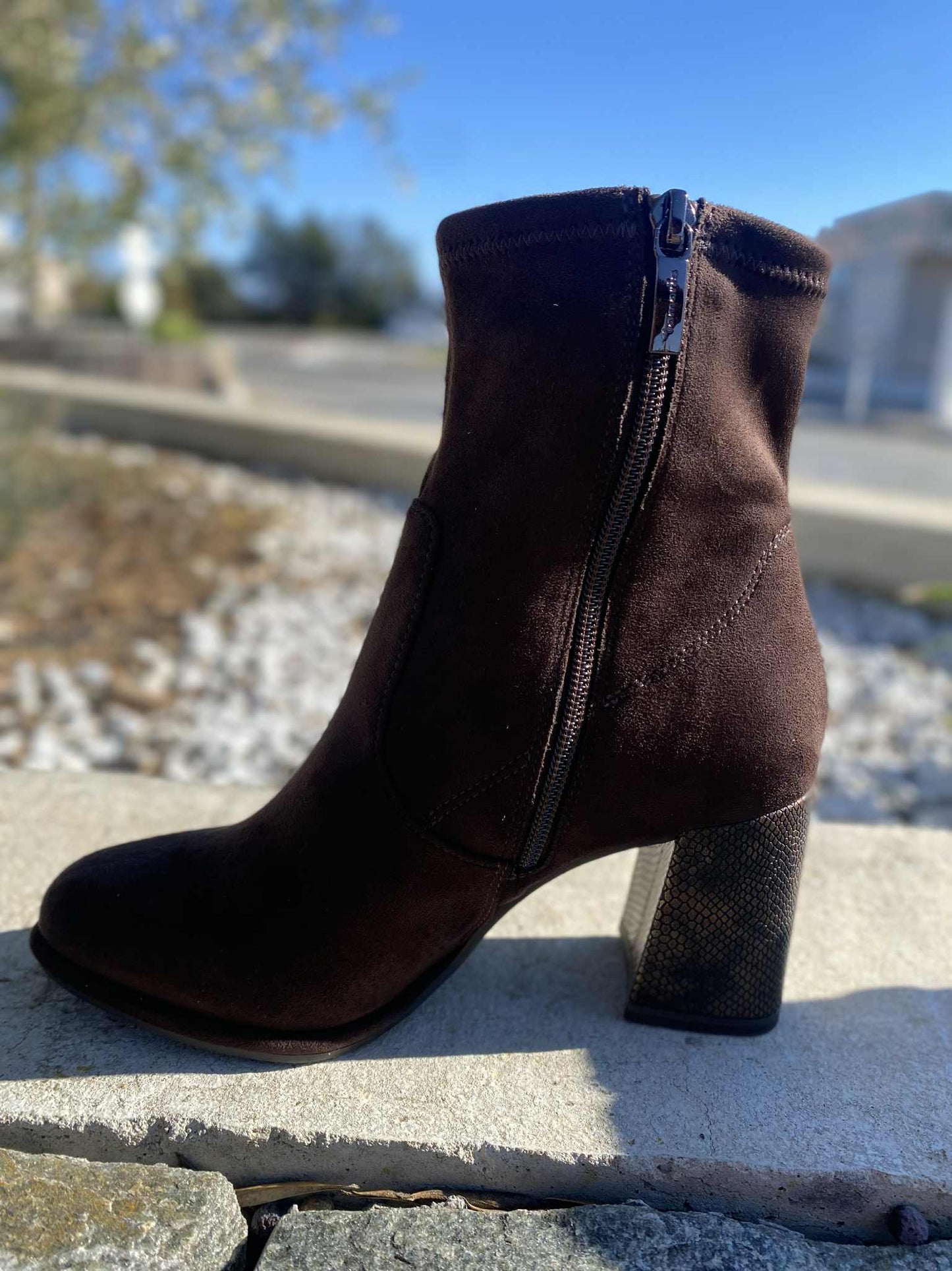 BOTTINE TALON CARRE DAIM 25057H By TAMARIS