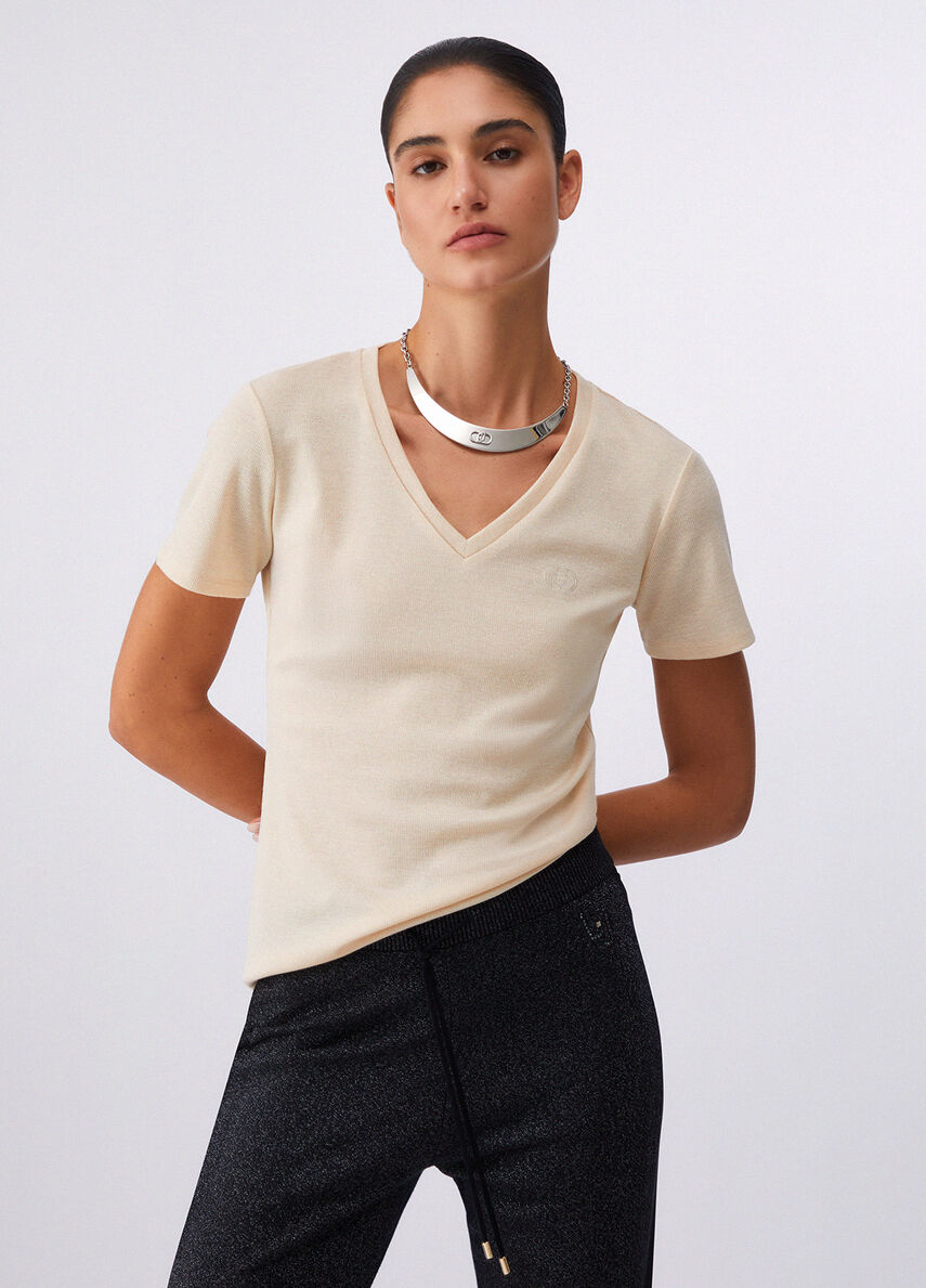 TEE SHIRT LUREX TA6175 By LIU JO SPORT