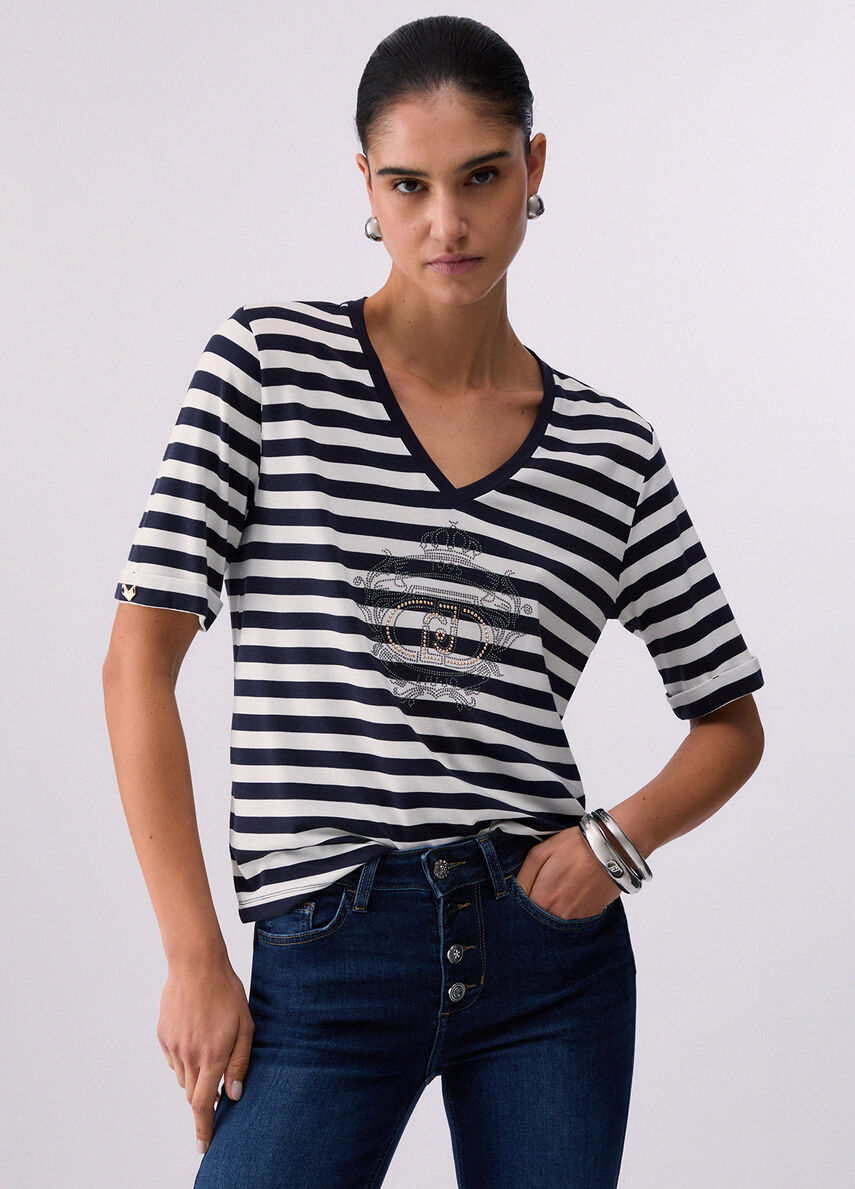 TEE SHIRT COL V TA6206 By LIU JO SPORT