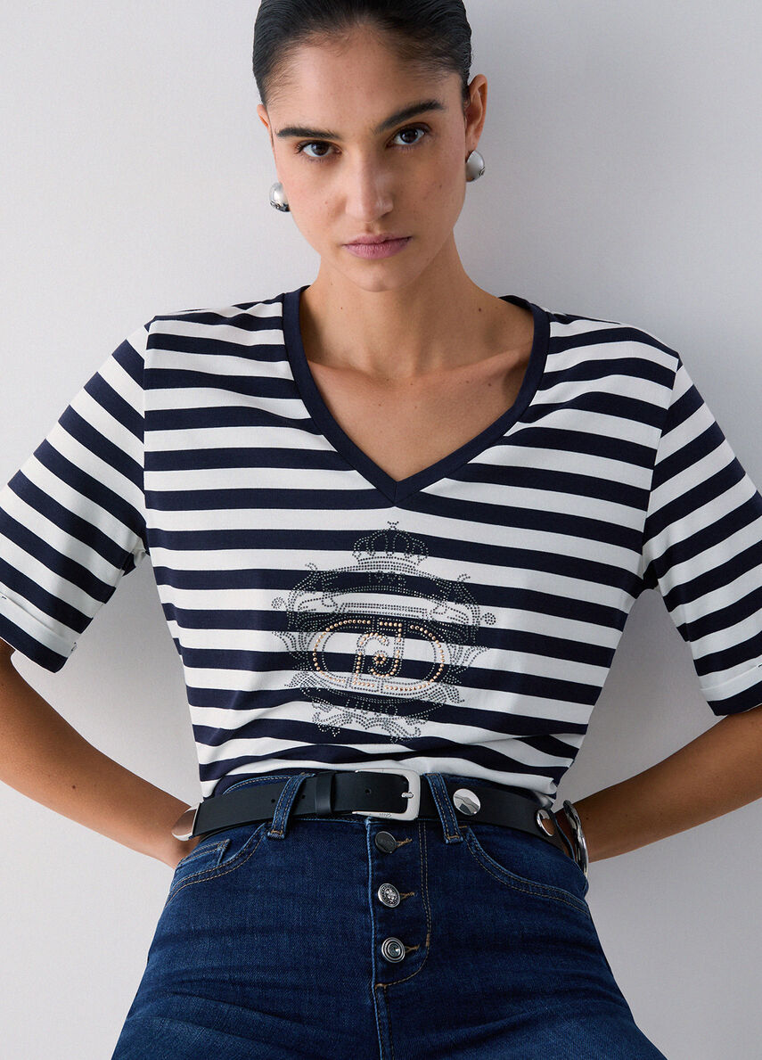 TEE SHIRT COL V TA6206 By LIU JO SPORT