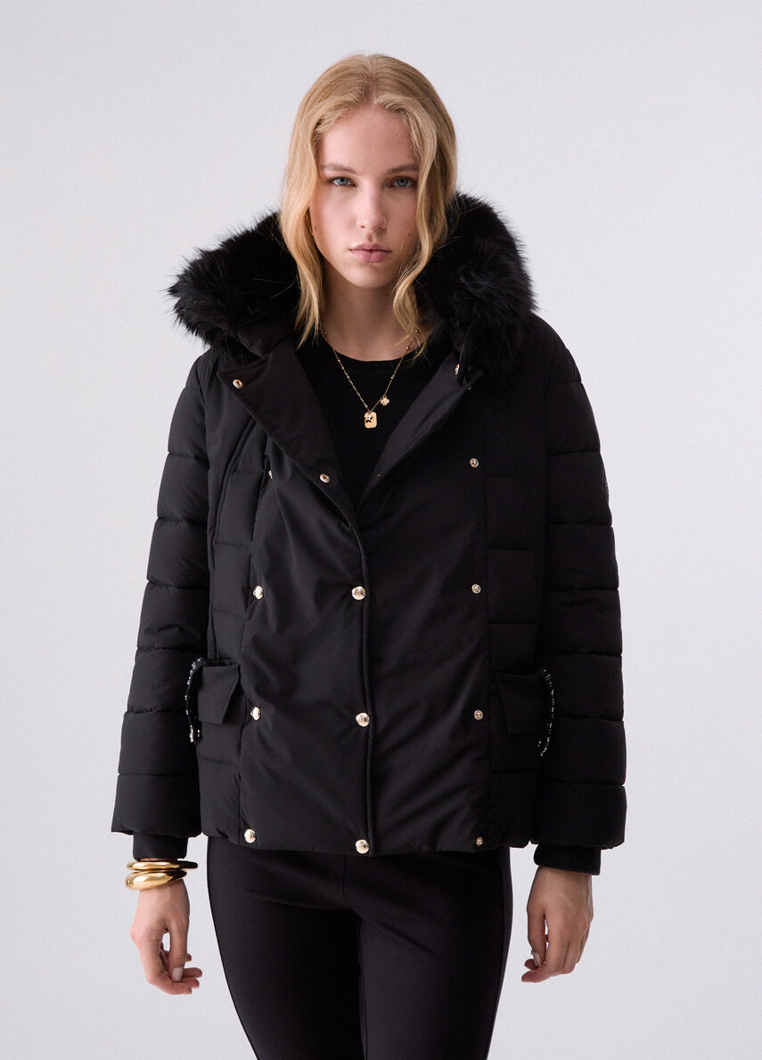 DOUDOUNE CAPUCHE FOURURE TF6001 By LIU JO SPORT