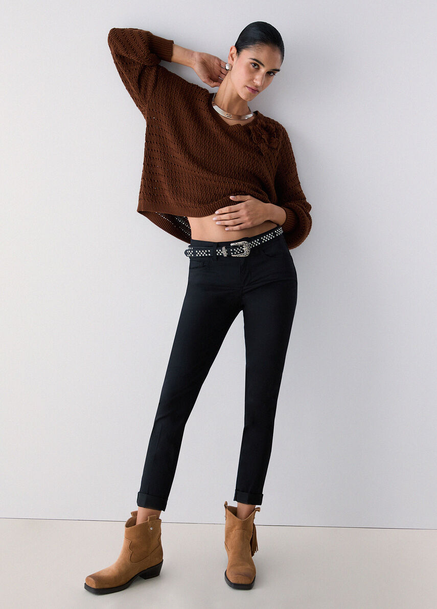 PANTALON EN TOILE WA6255 By LIU JO