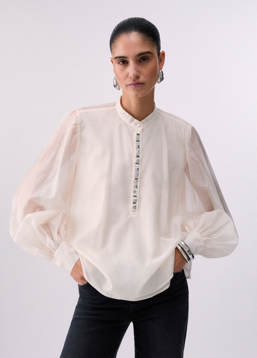 CHEMISE COL MAO WA6379 By LIU JO