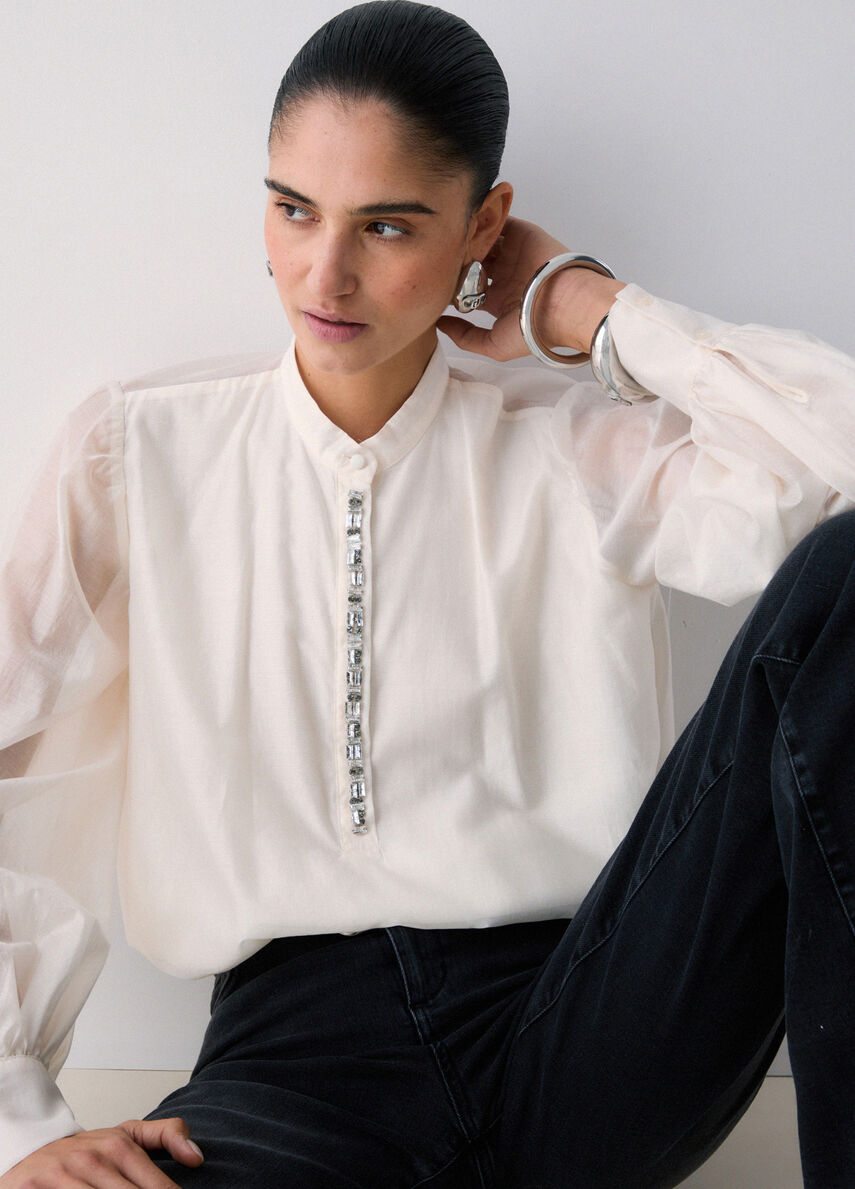 CHEMISE COL MAO WA6379 By LIU JO
