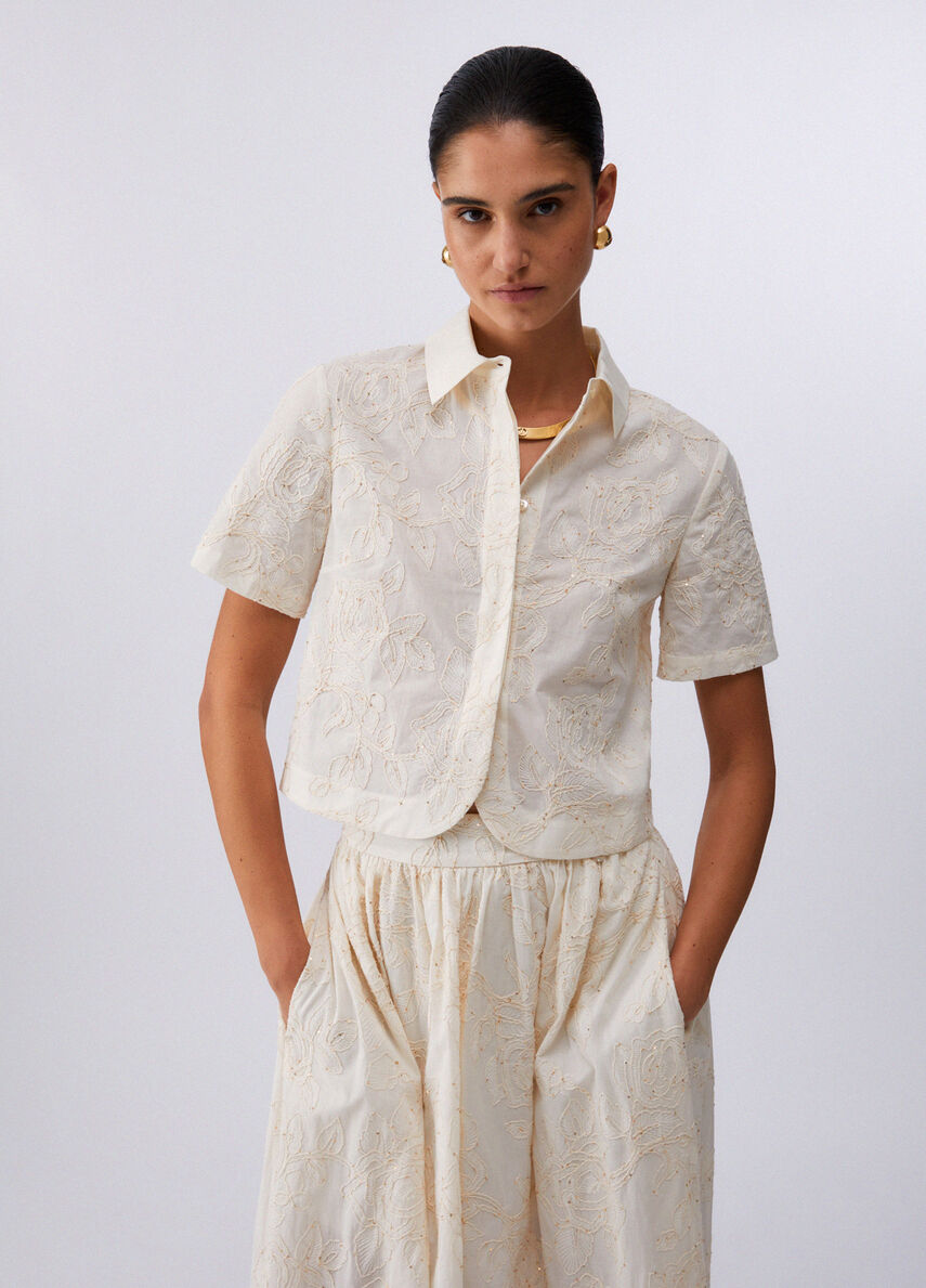 CHEMISE FLEUR BRODE WA6508 By LIU JO