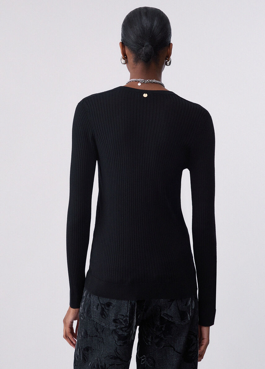 PULL FINE MAILLE STRASS WF6100 By LIU JO