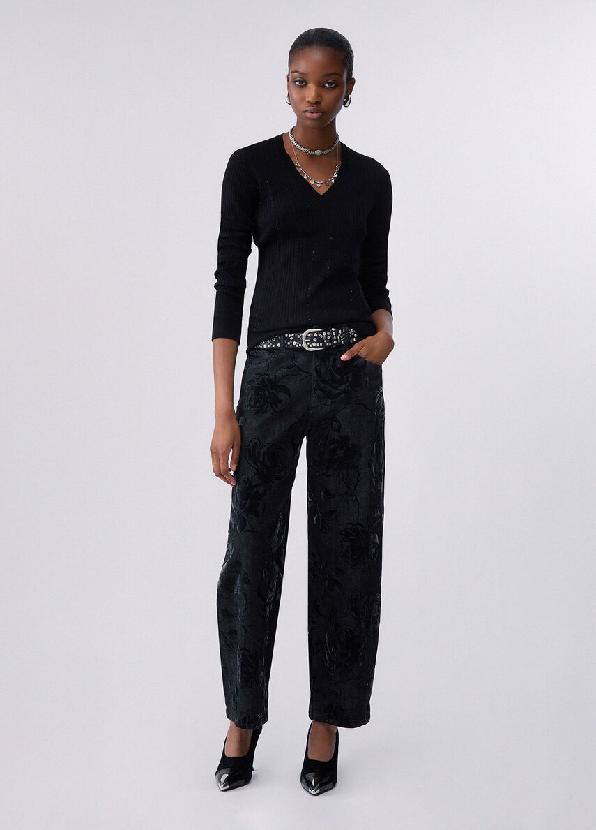 PULL FINE MAILLE STRASS WF6100 By LIU JO