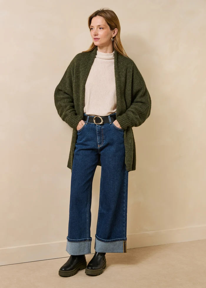 GILET LONG EN MAILLE CAMILLE By LA FEE MARABOUTEE